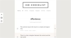 Desktop Screenshot of ixdchecklist.com